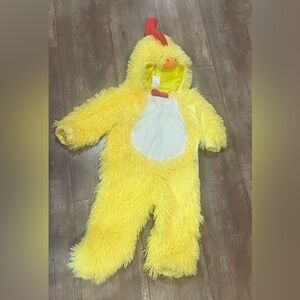 Yellow Fuzzy Chicken Kids Costume